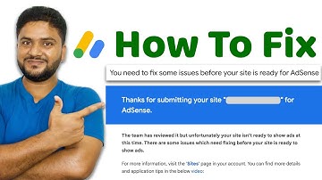 You need to fix some issues before your site is ready for AdSense
