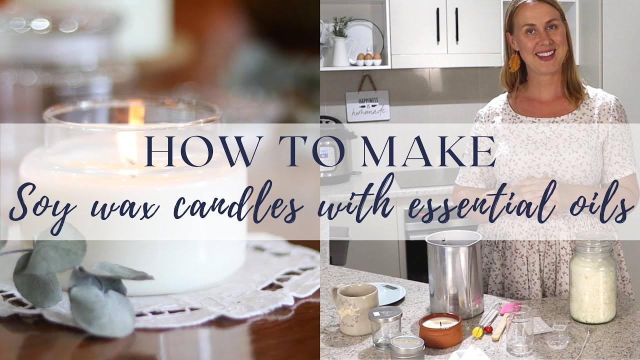 How to make homemade soy candles with essential oils (easy)