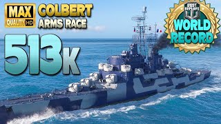 Colbert: ผู้เล่นที่ดีพร้อมสถิติโลกที่สร้างความเสียหายได้มากถึง 513,000 ดาเมจ - World of Warships