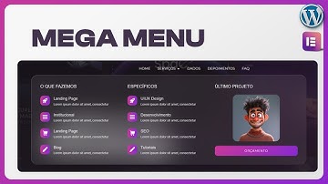 Criando um Mega Menu no Wordpress Elementor - Menu Personalizado