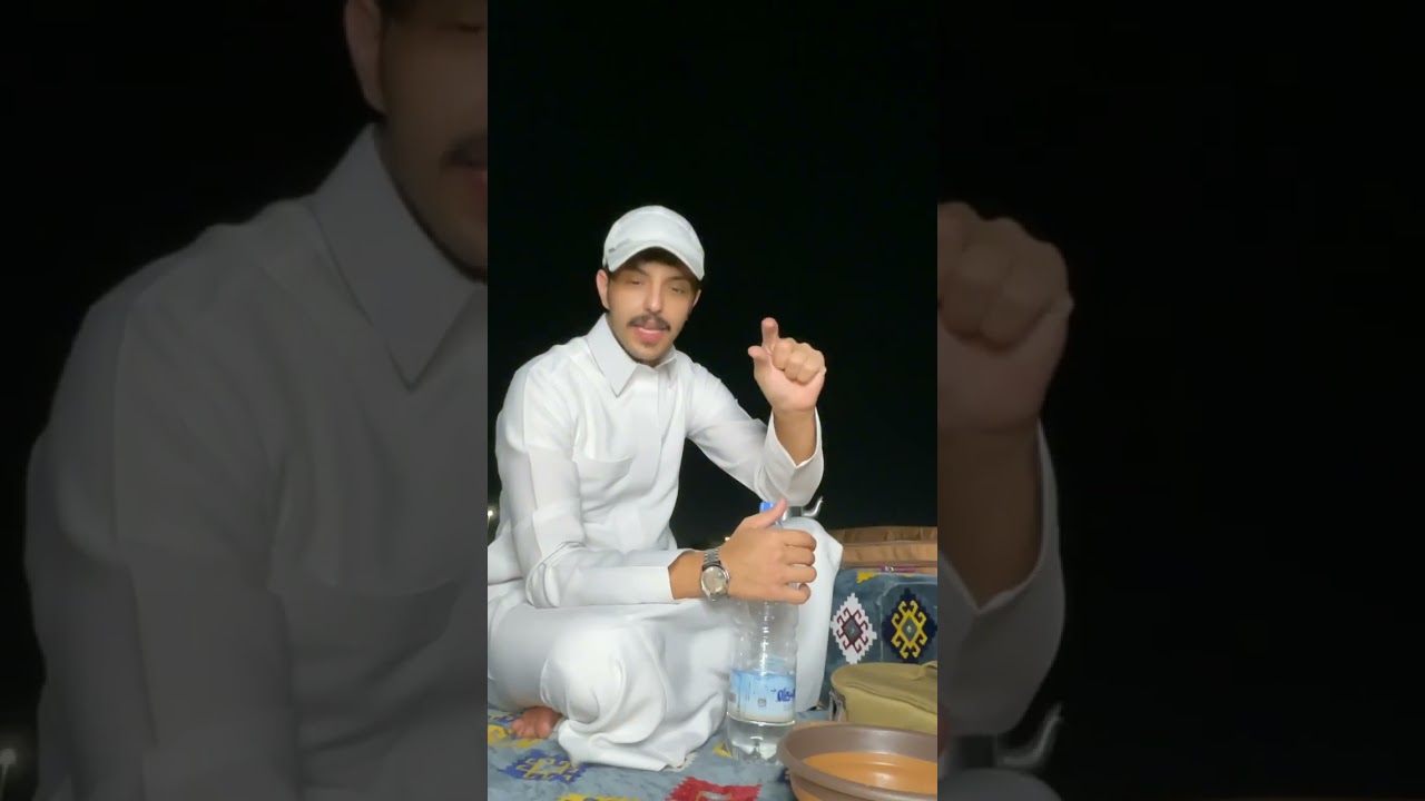 بث عبدالعزيز الاسلمي1كشته في حفر الباطن ومحاولة اقناع المتابعين انها جميله وذكريات اول ما سكنوا فيها