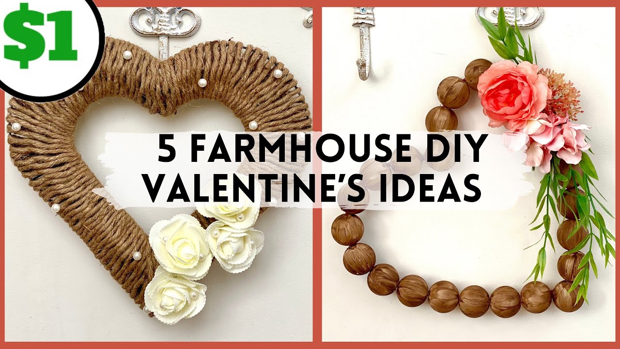 Dollar Tree Farmhouse DIY Rope Heart Wreath