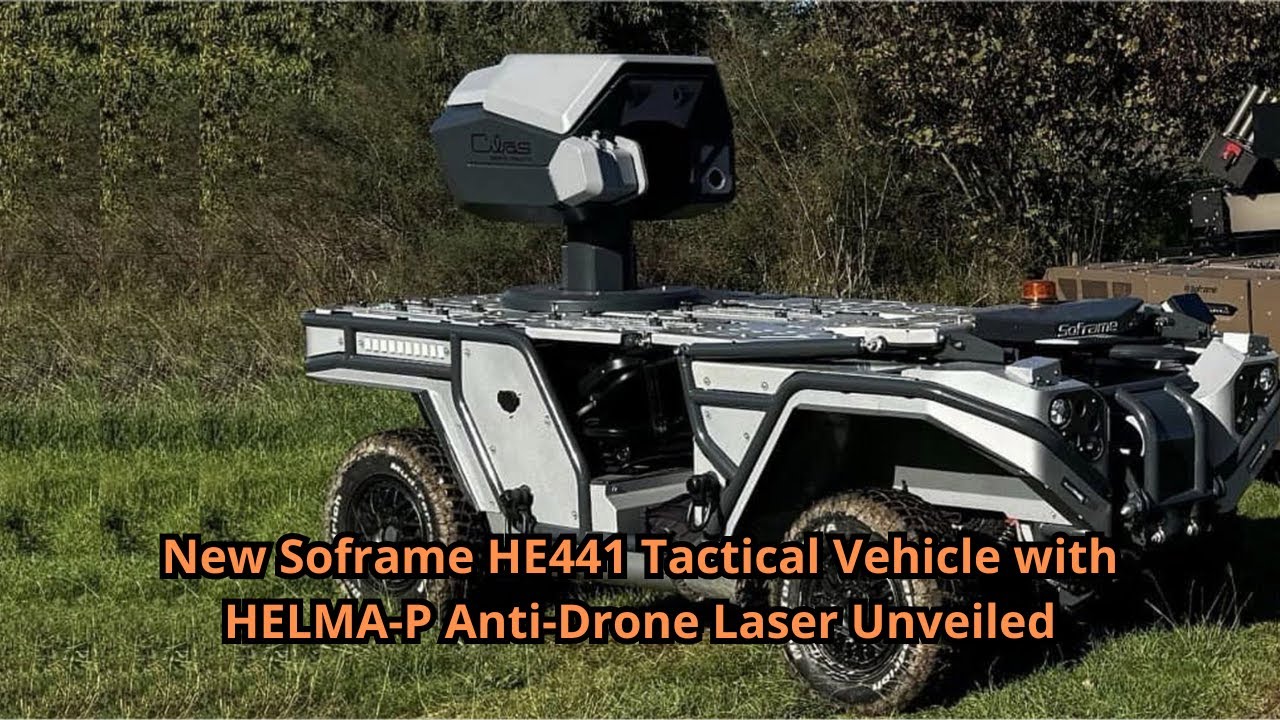 Soframe New Soframe HE441 Tactical Vehicle with HELMA P Anti Drone Laser ...
