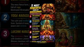🦁 5 Powerful Forms of Narasimha 😨 Ancient Hindu Mysteries EXPOSED | Vishnu Avatar Secrets #shorts