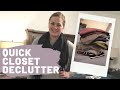 Quick closet declutter + NEW minimalist wardrobe challenge