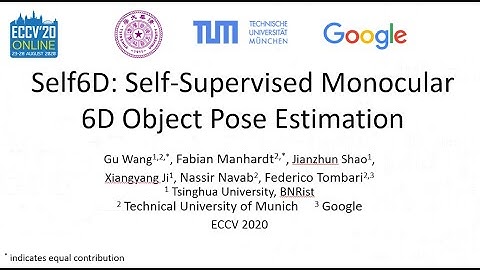 Self6D: Self-Supervised Monocular 6D Object Pose Estimation. ECCV 2020 (oral)