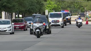 Procession For Deputy After Deadly Crash | Houston