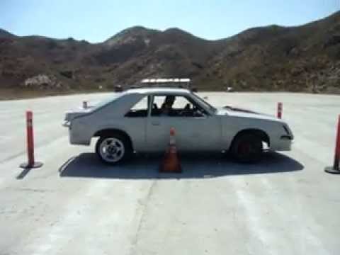 Mustang GT drifting into parking space