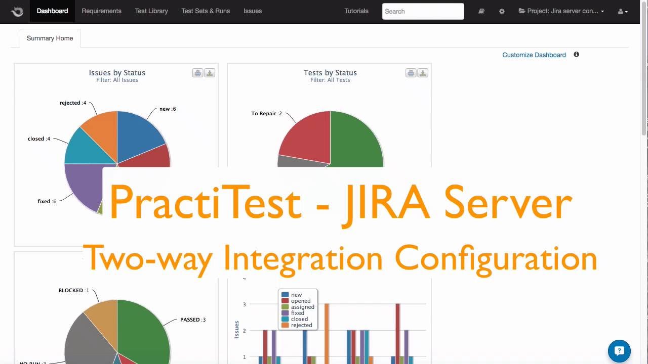 PractiTest Two-Way Integration with JIRA Server: Configuration - YouTube