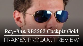 ray ban cockpit polarized gold