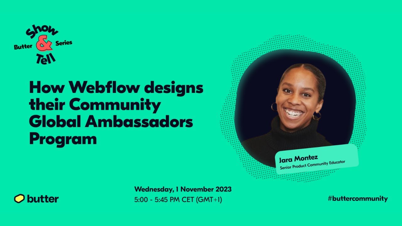 💡 Show & Tell How Webflow designs their Community Global Ambassadors ...