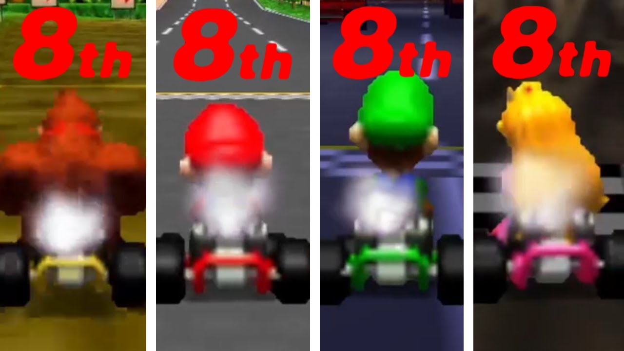 Mario Kart 64 - All Characters 8th Place