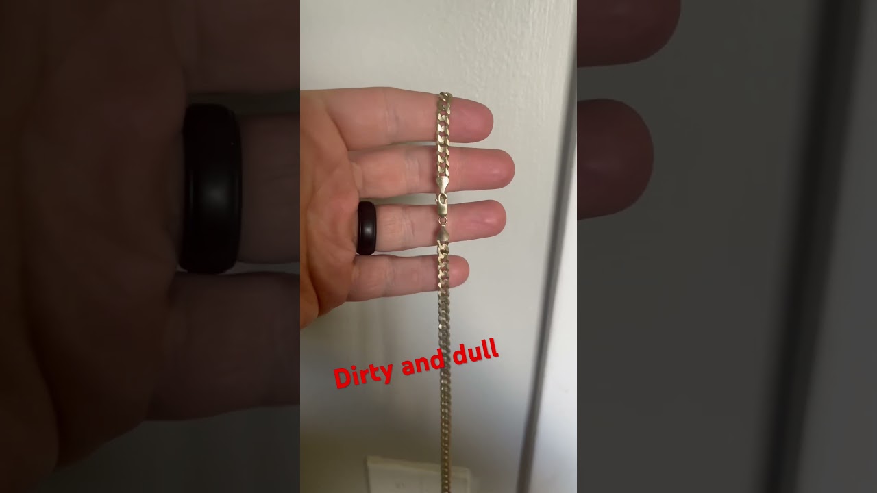 Magic of cleaning your jewelry. Linx Resale 14kt 5.5mm flat curb