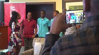 Ashing and O’Brien meet Brazil football legends