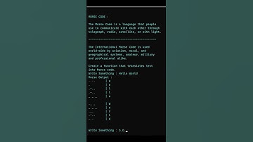 Morse Code - Translate Console App     #problemsolving #programming