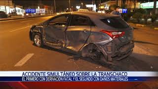 Accidentes de tránsito simultáneos sobre ruta Transchaco