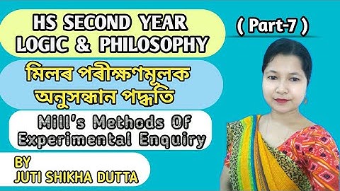 HS Second Year Logic & Philosophy (Part-7)// Mill