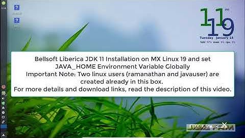 Bellsoft Liberica JDK 11 Installation on MX Linux 19 and set JAVA_HOME Environment Variable Globally