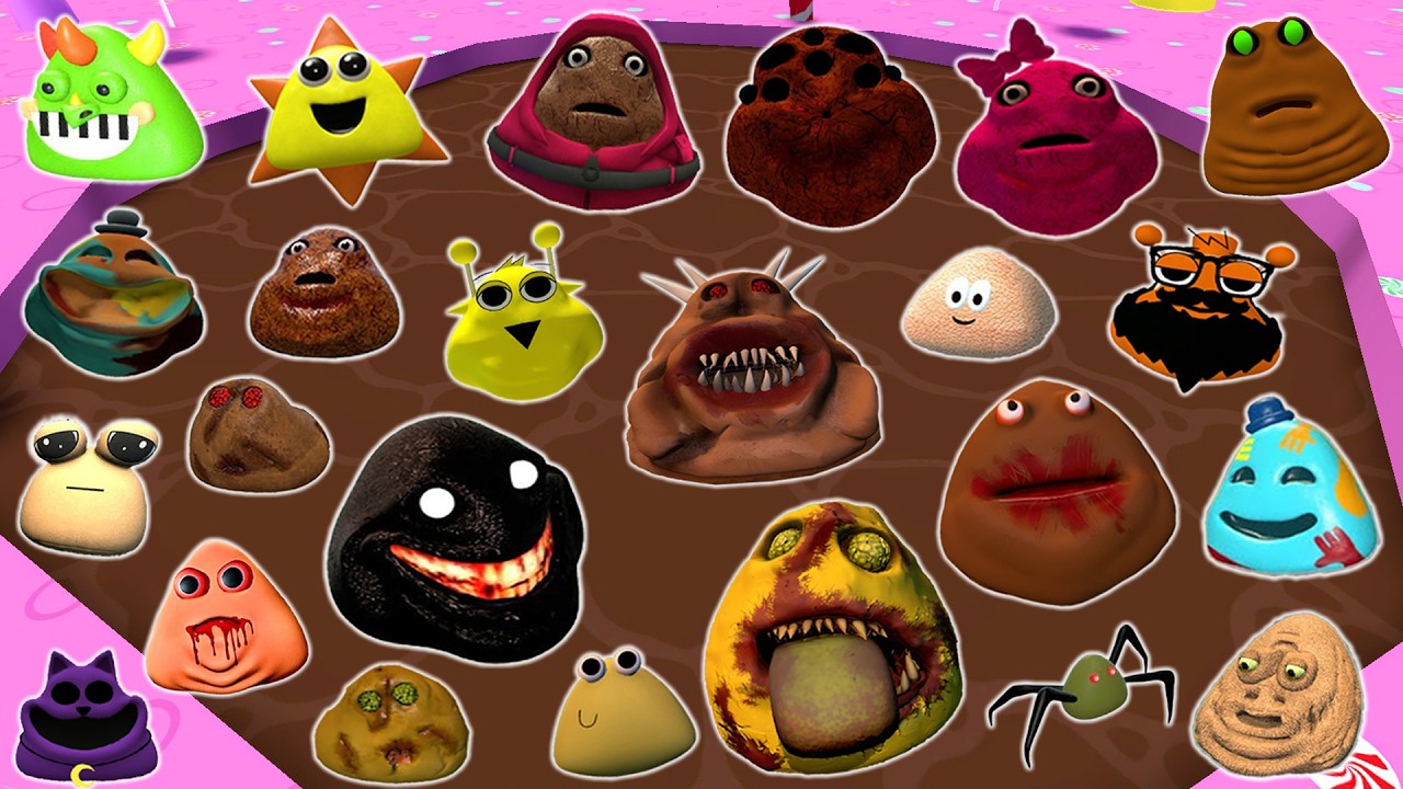 DESTROY ALL ROBLOX 3D POU BOU'S REVENGE FAMILY in CHOCOLATE POOL Garry's Mod