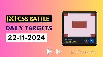 CSS Battle Daily Targets Solution | November 22, 2024 | #html #css #cssbattle