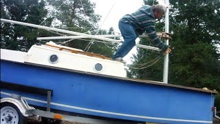 Celebrity How to Rig a Gaff Head Cat Sailboat- Bay Hen Wealth