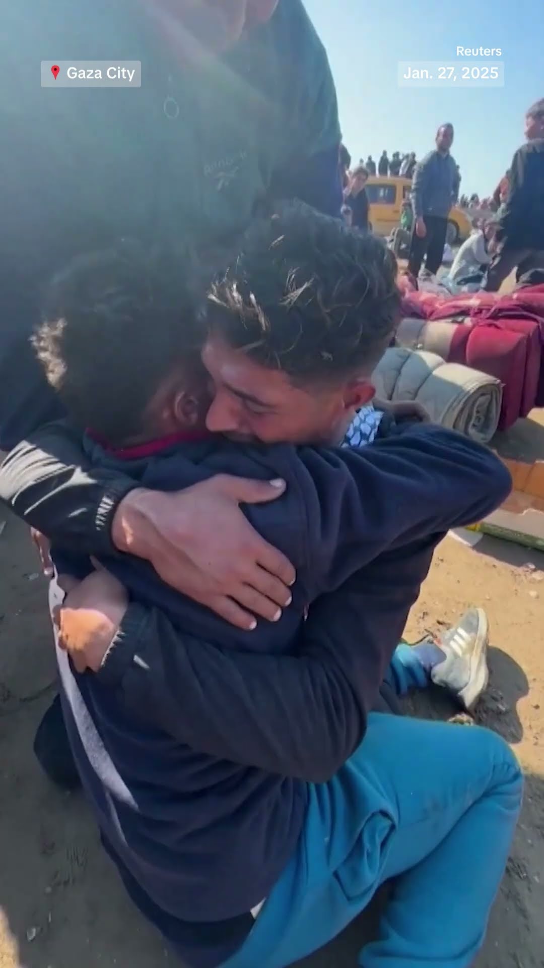 Twin brothers reunited in Gaza City after being separated for over a year