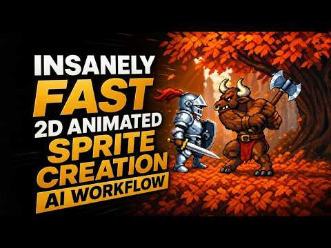 Insanely Fast 2D Animated Sprite Creation AI Workflow