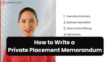How to Write a Private Placement Memorandum [8 EASY steps]