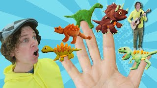 family finger dinosaurs with matt nursery rhymes childrens song learn english kids