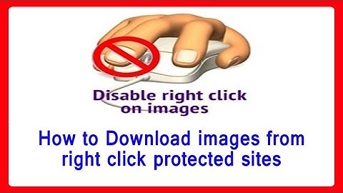 How to Download images from right click protected sites