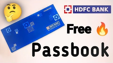 HDFC Bank Passbook Free video KYC Account 2023 l Passbook Unboxing !!