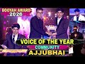 AJJUBHAI VOICE OF THE YEAR COMMUNITY 🏆| BOOYAH AWARD AJJUBHAI VOICE OF THE YEAR COMMUNITY 🔥|
