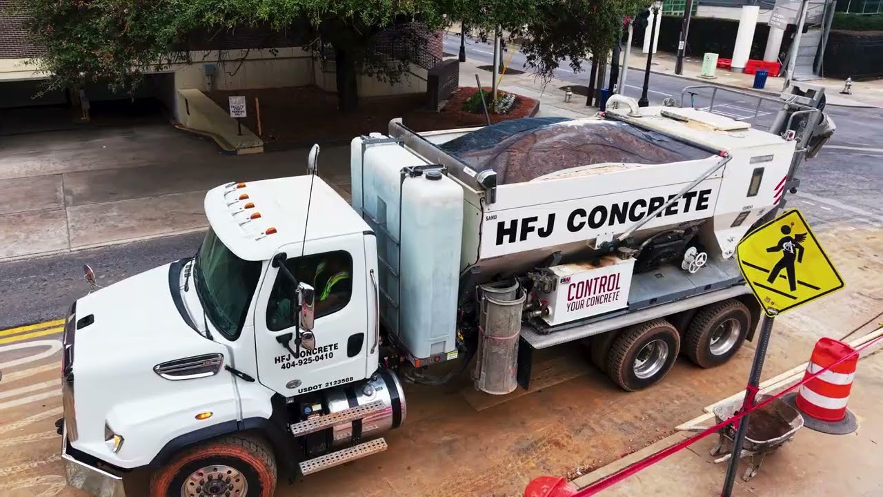 Downtown Atlanta Concrete Pour with a Volumetric Concrete Mixer