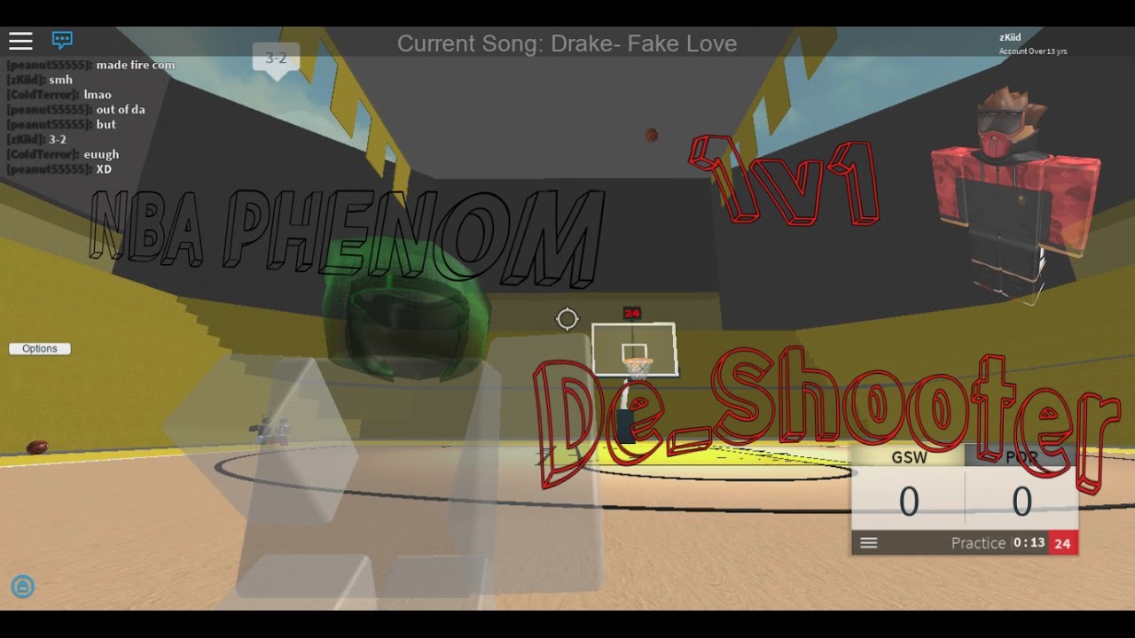 Roblox Nba Phenom 1v1 Against De Shooter Fan Youtube - how to shoot nba phenom on roblox