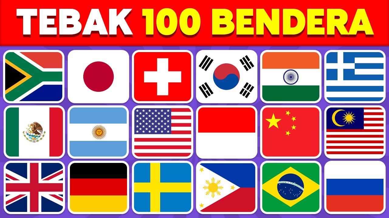 Tebak Bendera Negara Di Dunia 🚩🧠🌏 | Bisa Tebak 100 Bendera?