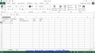 Excel 2013 Tutorial Creating a Table Microsoft Training Lesson 20.1