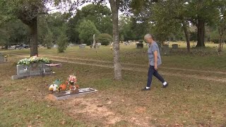 Stolen cemetery bench leaves grieving Robertsdale woman searching for answers