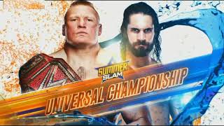 Wwe Summerslam 2019 Brock Lesnar Vs Seth Rollins Official Match Card