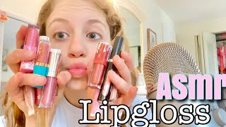 ASMR my fat lipgloss collection! Lipgloss sounds, tapping