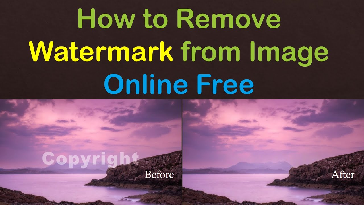 How To Remove Watermark From Image Online Free Youtube