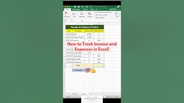 Excel Tutorial: How to Track Income and Expenses in Excel #excel #excelshorts #exceltutorial