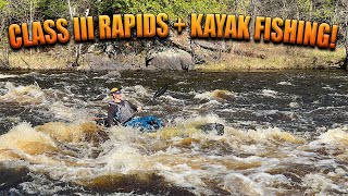 🔥 Kayak Fishing the Menominee River – Class III Rapids & Smallmouth Bass!