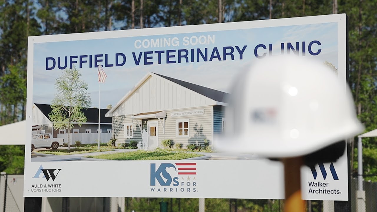 Duffield Leopard Duffield Veterinary Clinic Groundbreaking | K9s For Warriors - YouTube