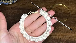 حلق كروشيه سهل وبسيط للمبتدئين |مشروع مربح بأقل التكاليف|Crochet hanin
