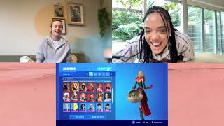 Brie Larson so proud of her Captain Marvel skin in Fortnite with Grogu (Baby Yoda)! screenshot 5