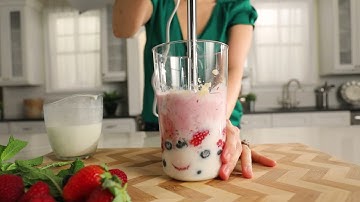 Make easy, healthy smoothies with a bamix hand-held processor