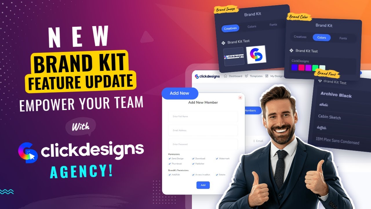 NEW Brand Kit Feature Update: Empower Your Team With ClickDesigns Agency! 💪🌟 #ClickDesigns