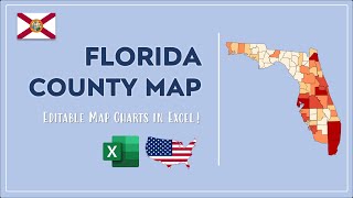 Florida County Map in Excel - Counties List and Population Map