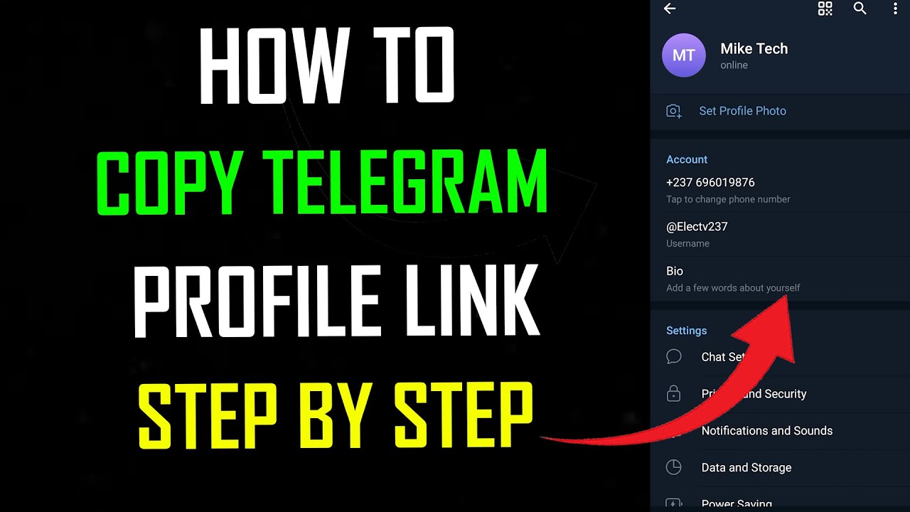 How to Copy Telegram Link / How to Get Telegram Profile Link