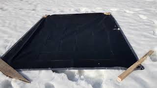 Science Experiment Melting Snow With Only a Tarp !